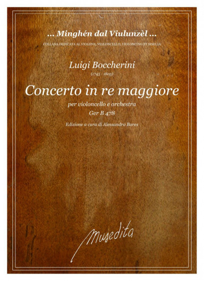 Boccherini, Luigi (1743–1805): Concerto re maggiore Ger B 478<br>– Score and parts (1 copy each)