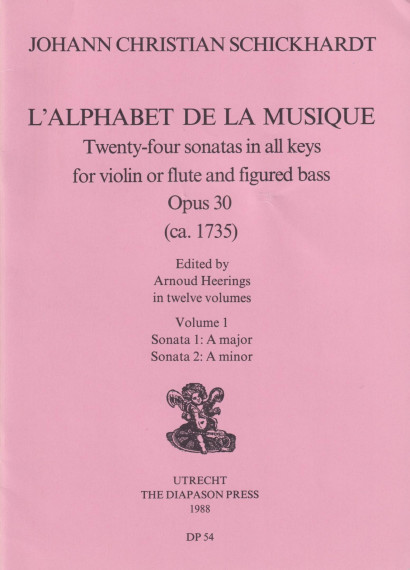 Schickhardt, Johann Chr. (~1682– 1762): L’Alphabet de la Musique – 2 Sonates from op. 30