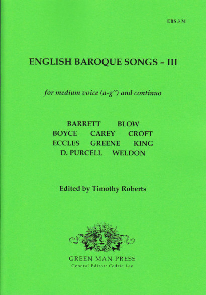 English Baroque Songs – Band 3<br>- Ausgabe für mittlere Stimme [a–g'']