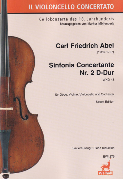 Abel, Carl Friedrich (1723–1787): Sinfonia Concertante No. 2 D Major WKO 43 – Piano reduction