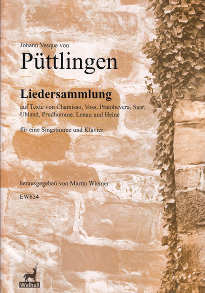 Püttlingen, Johann Vesque von (1803–1883): Liedersammlung