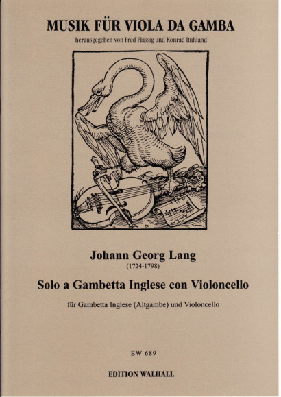Lang, Johann Georg (1724-1798): Solo a Gambetta Inglese con Violoncello