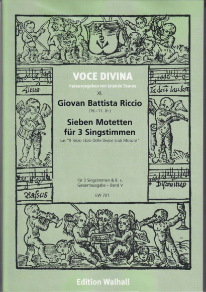 Riccio, Giovan B. (16.-17. Jh.): Motetten für 3 und 4 Singstimmen<br>- Seven 3-part motets