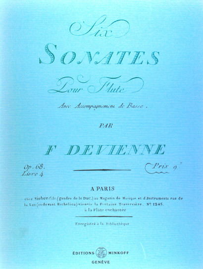 DEVIENNE, François (1759–1803): Six sonates pour flûte