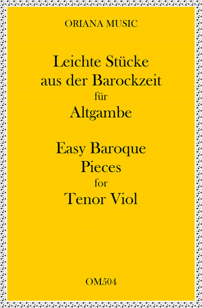 Easy Baroque Pieces for Tenor Viol<br>(violin clef)
