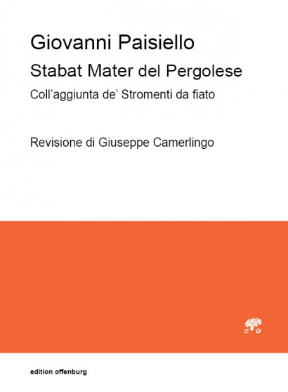 Paisiello, Giovanni (1740– 1816): Stabat Mater del Pergolese – Partitur