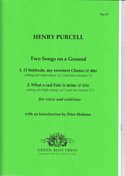Purcell, Henry (1659-1695): Two Songs on a Ground